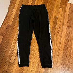 Lacoste EUC Signature Striped Fleece Jogger Sweatpants Mens Sz M